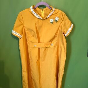 Vintage Yellow Daisy Dress